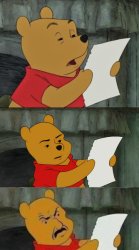 Winnie the pooh reading note Meme Template