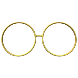 Circle Glasses (Gold) Meme Template