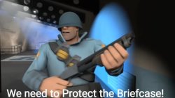 Protect the briefcase Meme Template
