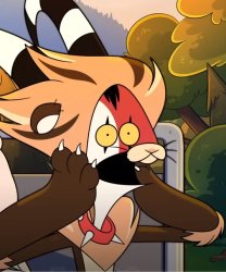 gasps in furry blitzo Meme Template