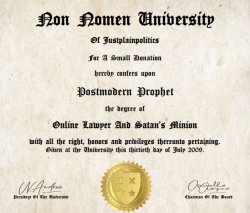 PostmodernProphet Law Degree JPP Meme Template