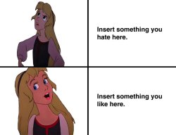 princess eilonwy likes and hates Meme Template