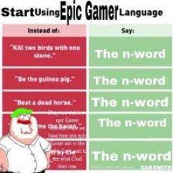 start using epic gamer language Meme Template