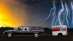 Hearse with u haul Meme Template