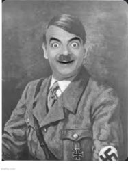 Mr photoshopped onto Hitler Meme Template