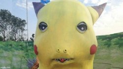 Cursed pika Meme Template