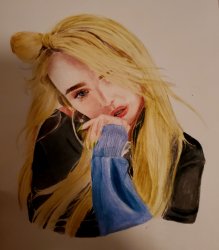 Kim Petras drawing Meme Template