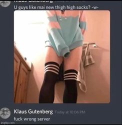 Thigh high socks Meme Template