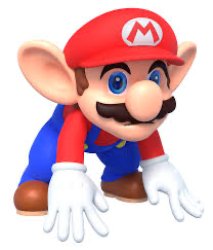 Cursed mario Meme Template