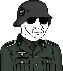 Wojak Anti-Fandom Wehrmacht "Hunters Division" Soldier Meme Template