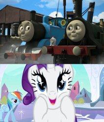 Rarity ships Thomas x Emily Meme Template