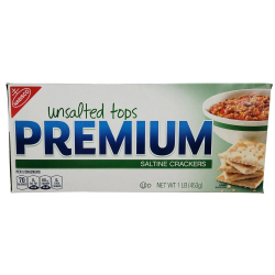 Premium Crackers, Saltine, Unsalted Tops - 1 lb Meme Template