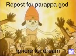 Parappa god Meme Template