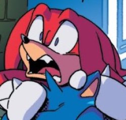 knuckles shock Meme Template