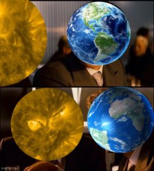 Sun and Earth Inception Meme Template