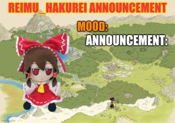 Reimu_Hakurei announcement Meme Template