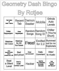 Geometry Bingo Meme Template