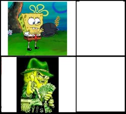 Poor Rich Spongebob Meme Template