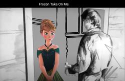 Frozen Take On Me Meme Template