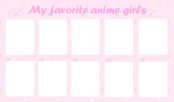 my favorite anime girls Meme Template