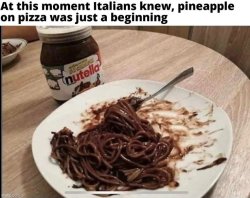 Nutella spaghetti Meme Template