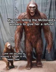 McDonald’s refund Meme Template