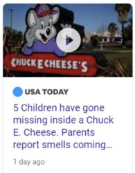 Chuck E Cheese 5 Kids Missing Meme Template