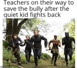 Teachers in their way Meme Template