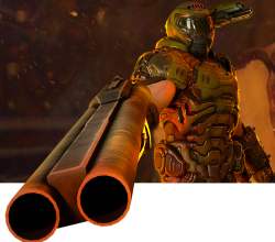 Doom guy pointing shotgun Meme Template