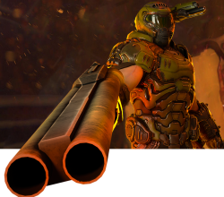 Doom guy pointing shotgun Meme Template
