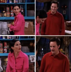 Chandler and monica Friends right Meme Template