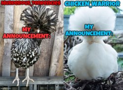 Chicken and murderous Meme Template