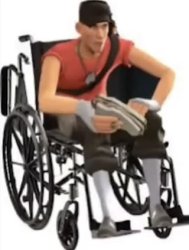 Scout but in a wheelchair Meme Template