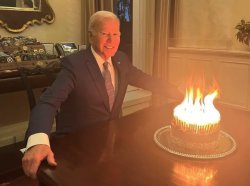 Joe Biden Cake Fire Meme Template