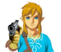 Link with a gun Meme Template