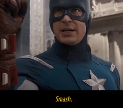 Captain America Smash Meme Template
