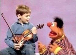 MUPPET ERNIE AND VIOLIN KID Meme Template