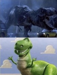 Angry happy dinosaur Meme Template