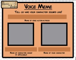 Character Headcanon Voice Meme Template