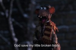 MUPPETS RIZZO THE RAT SAVE MY BROKEN BODY Meme Template