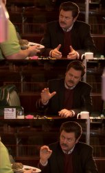 Ron Swanson All the Bacon Meme Template