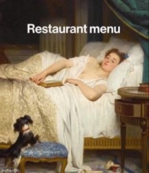 Restaurant menu Meme Template