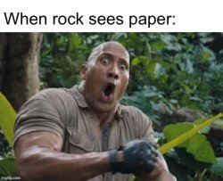 Rock paoer Meme Template