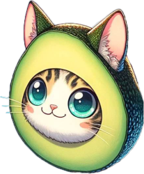 flying avocado cat Meme Template
