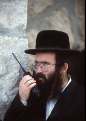 Jewish man with walkie talkie Meme Template