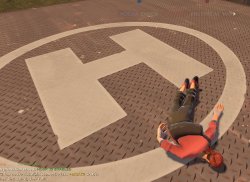 Scout dead on a helipad Meme Template