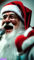 Santa Claus karaoke Meme Template