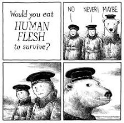 Would you eat human flesh to survive? Meme Template
