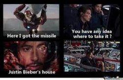 Iron Bieber's house Meme Template