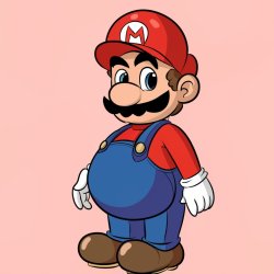 pregnat mario bya ai Meme Template